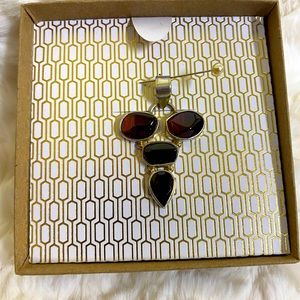 Natural Garnet Pendant made by artist in AZ